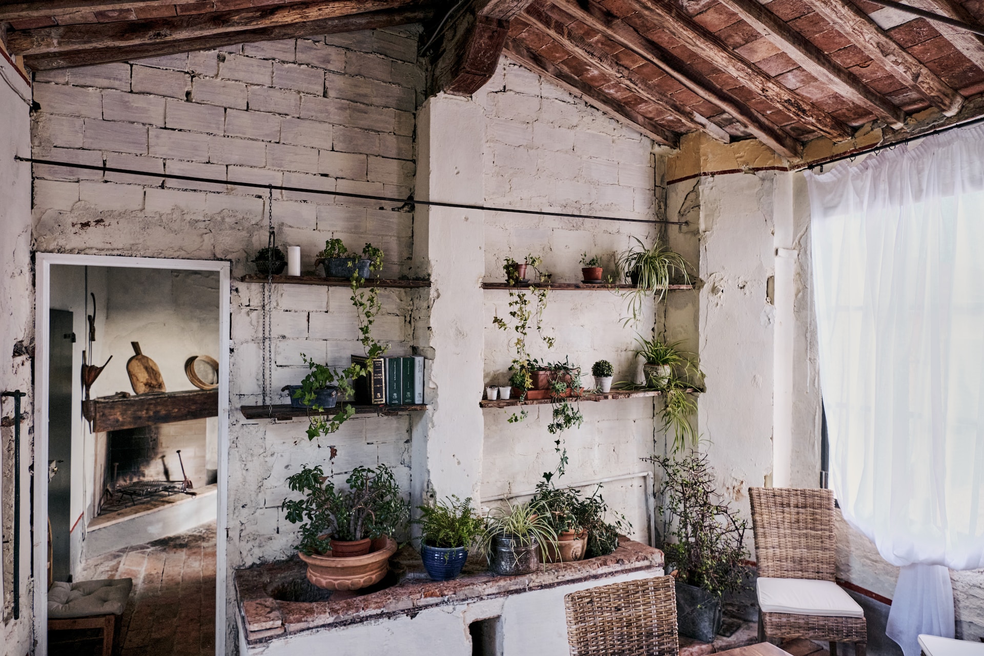 Cafetería estilo rústico